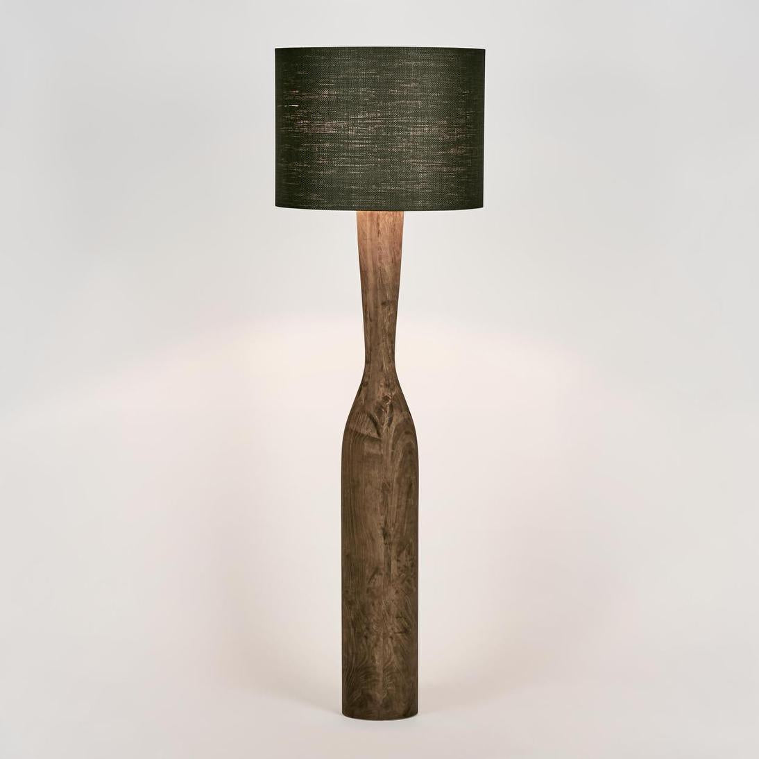MRD Home CALLUM Timber Floor Lamp - Black Shade-MRD HOME-Ozlighting.com.au