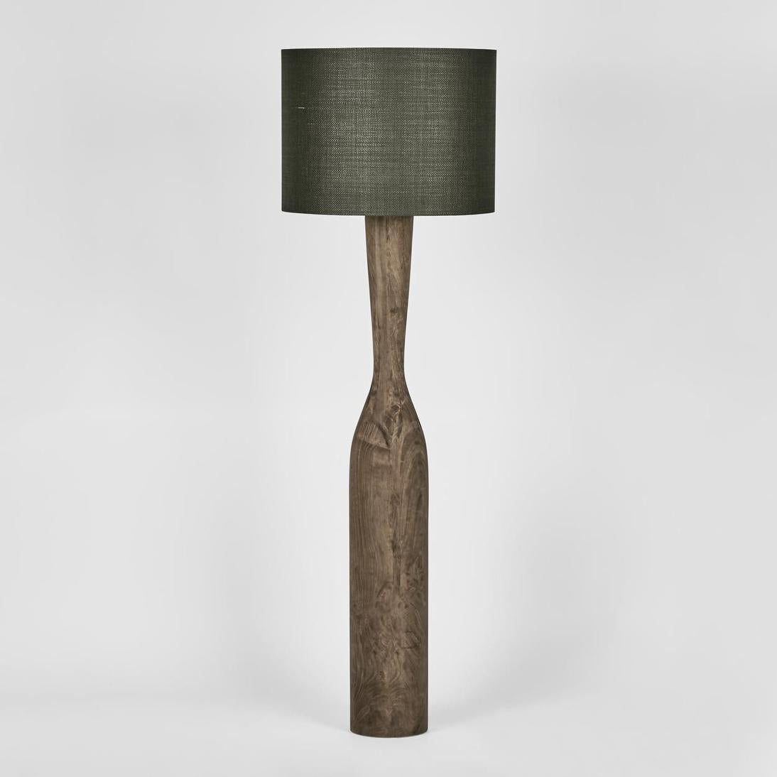 MRD Home CALLUM Timber Floor Lamp - Black Shade-MRD HOME-Ozlighting.com.au