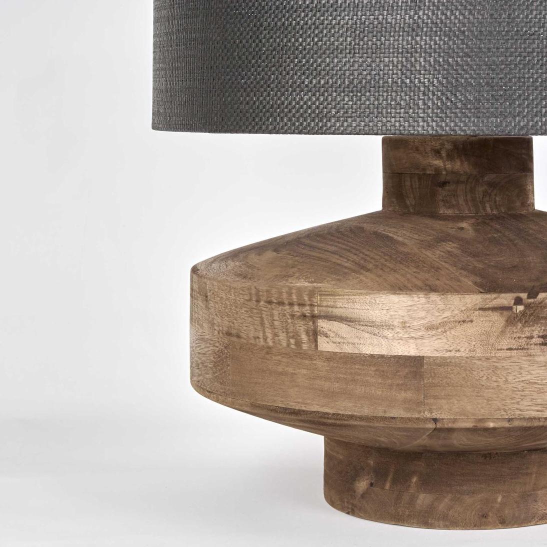 MRD Home CIRCA Timber Table Lamp - Large, Black Shade-MRD HOME-Ozlighting.com.au