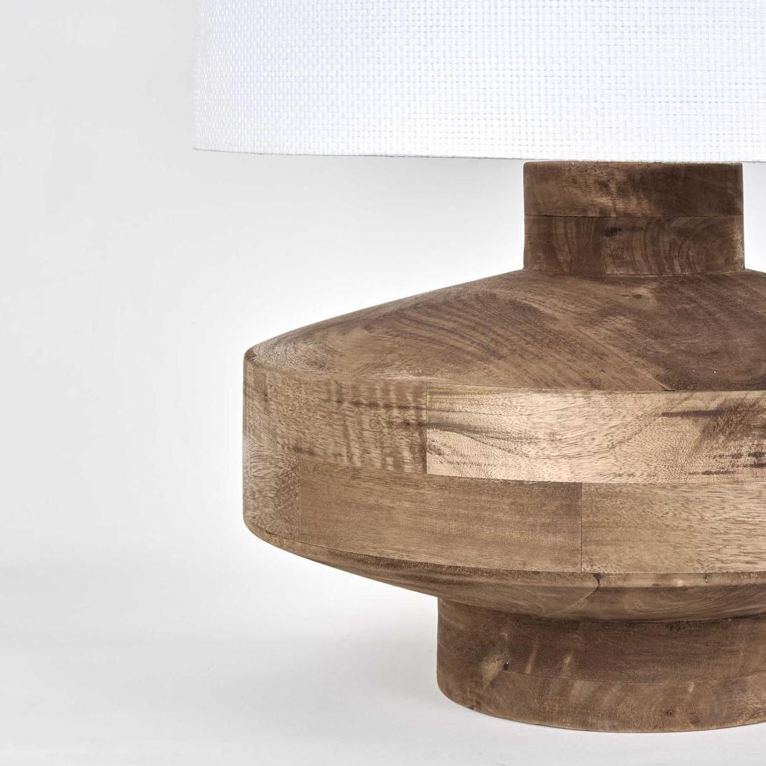MRD Home CIRCA Timber Table Lamp - Large, White Shade-MRD HOME-Ozlighting.com.au