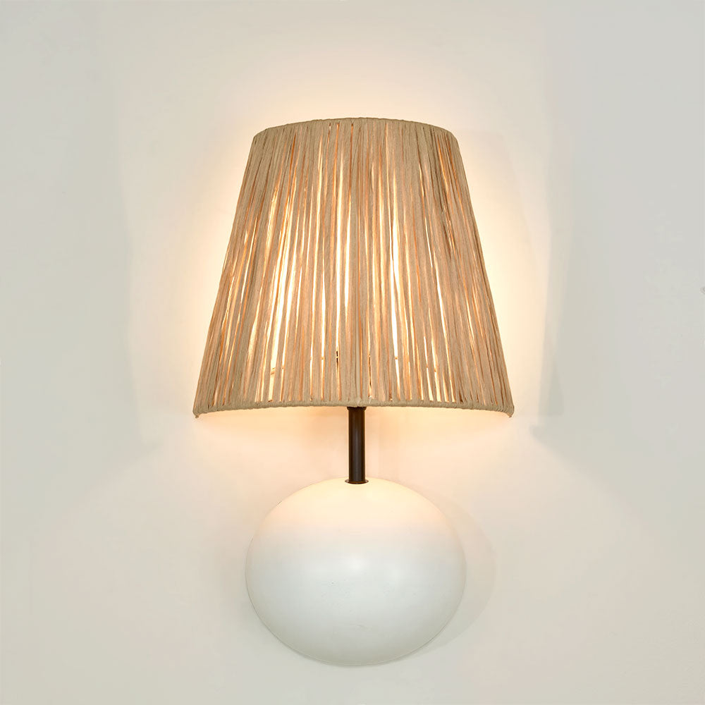 MRD Home COVE Wall Light with Raffia Shade-MRD HOME-Ozlighting.com.au