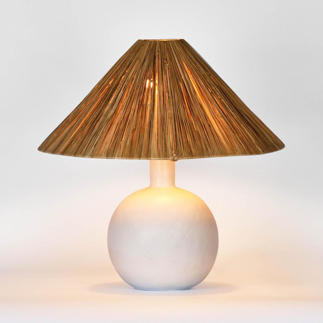MRD Home ESTA Table Lamp Small White with Raffia Shade-MRD HOME-Ozlighting.com.au