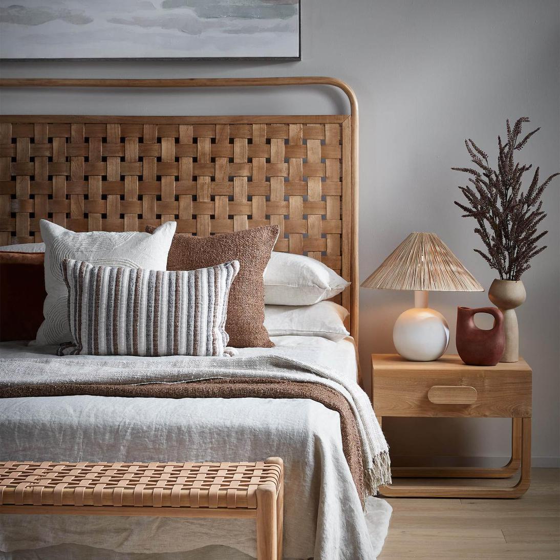 MRD Home ESTA Table Lamp Small White with Raffia Shade-MRD HOME-Ozlighting.com.au