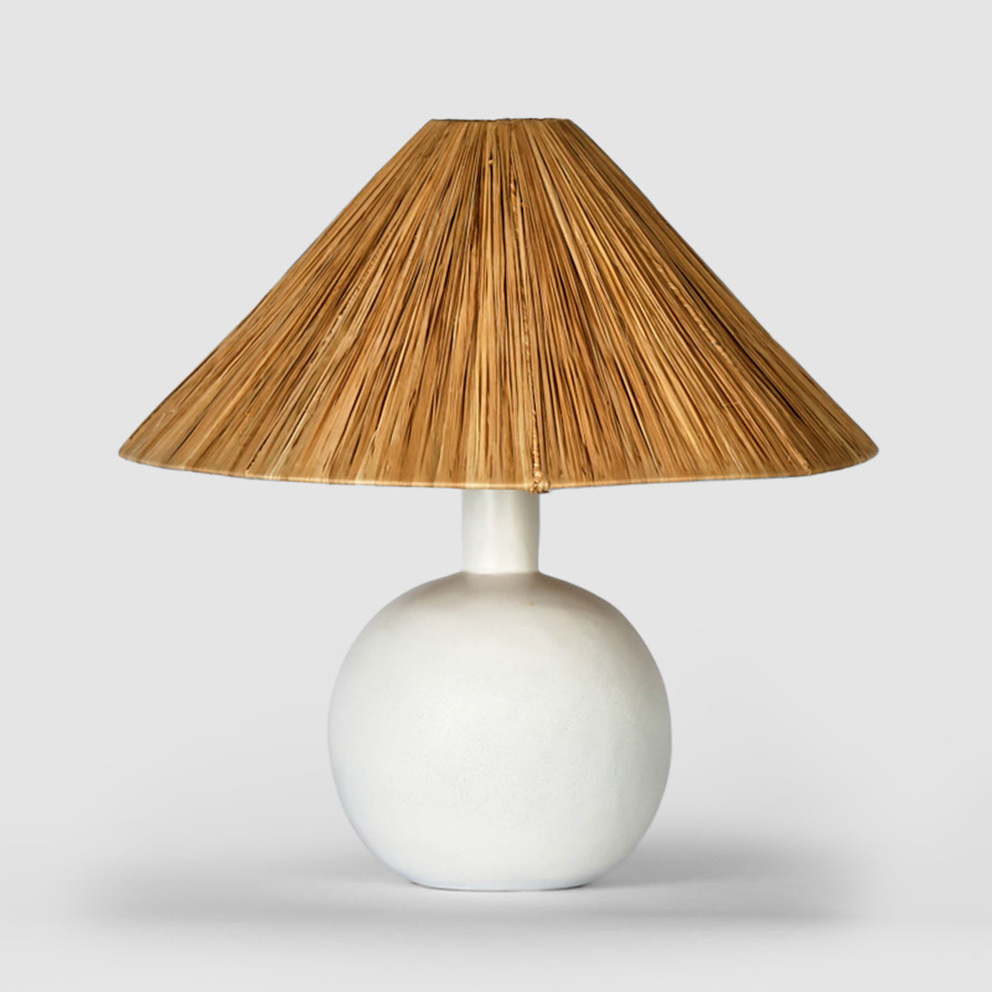 MRD Home ESTA Table Lamp Small White with Raffia Shade-MRD HOME-Ozlighting.com.au