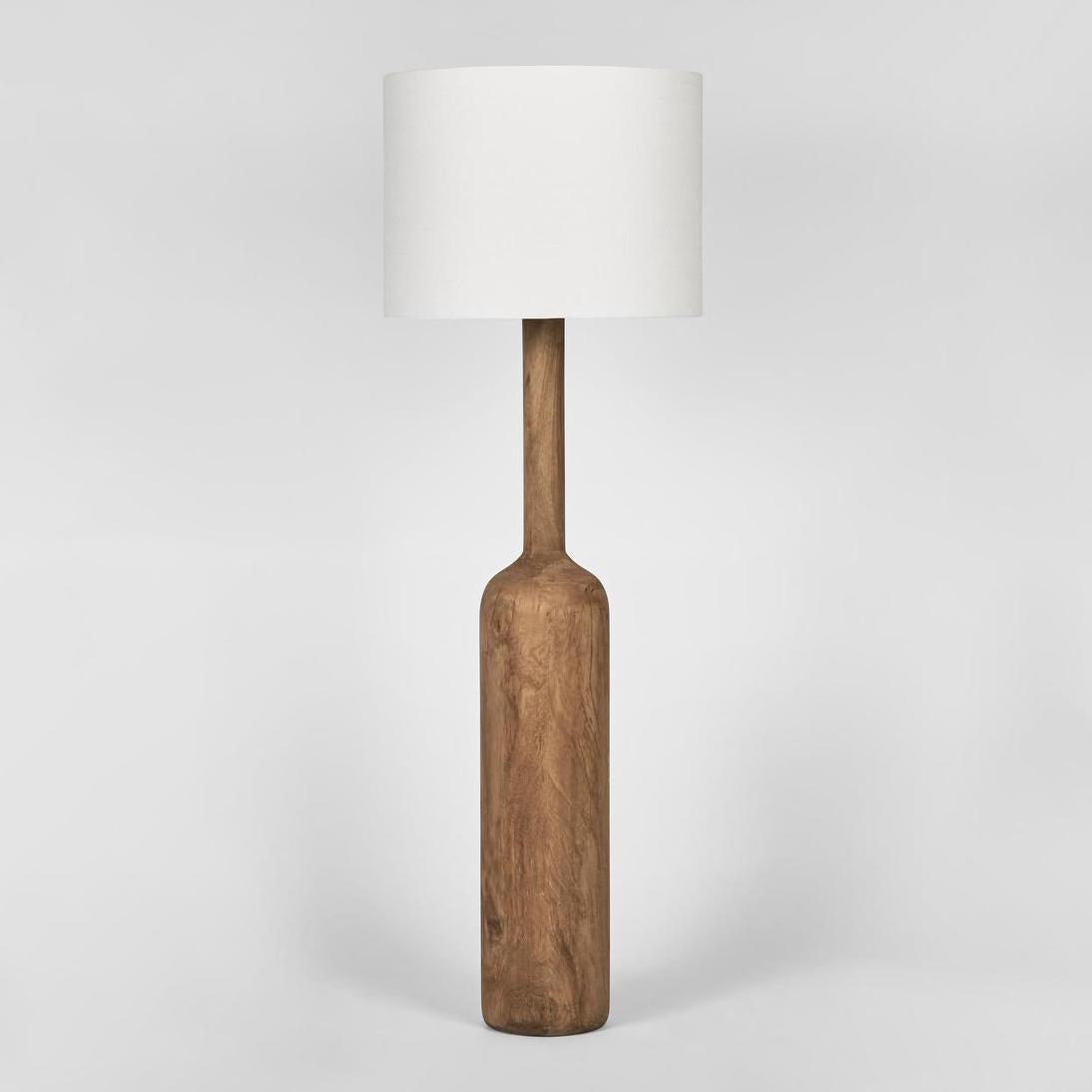 MRD Home FLASK Wood Floor Lamp Base Only Saddle-MRD HOME-Ozlighting.com.au