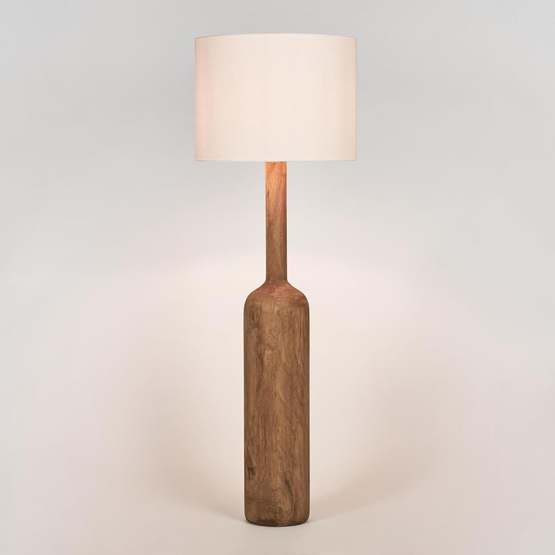 MRD Home FLASK Wood Floor Lamp Base Only Saddle-MRD HOME-Ozlighting.com.au