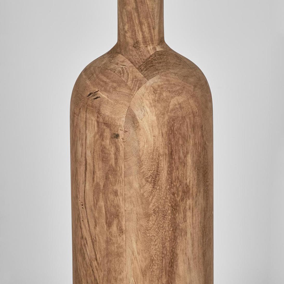 MRD Home FLASK Wood Floor Lamp - Saddle / White Shade-MRD HOME-Ozlighting.com.au