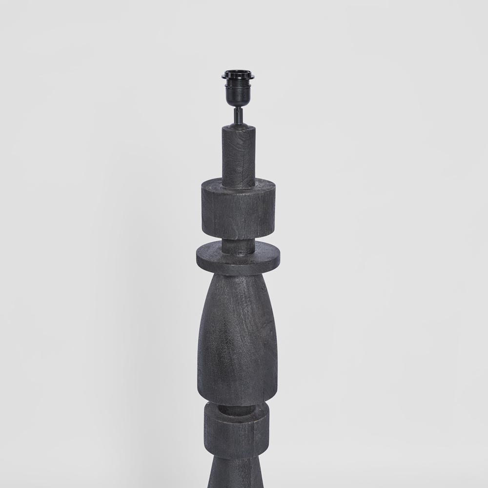 MRD Home MAGNUS Wood Floor Lamp - Black / Natural Shade-MRD HOME-Ozlighting.com.au