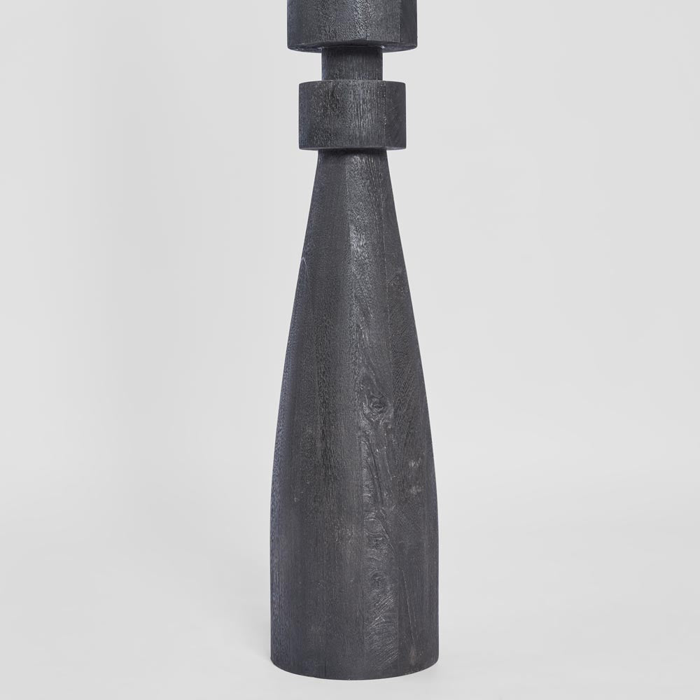 MRD Home MAGNUS Wood Floor Lamp - Black / Natural Shade-MRD HOME-Ozlighting.com.au