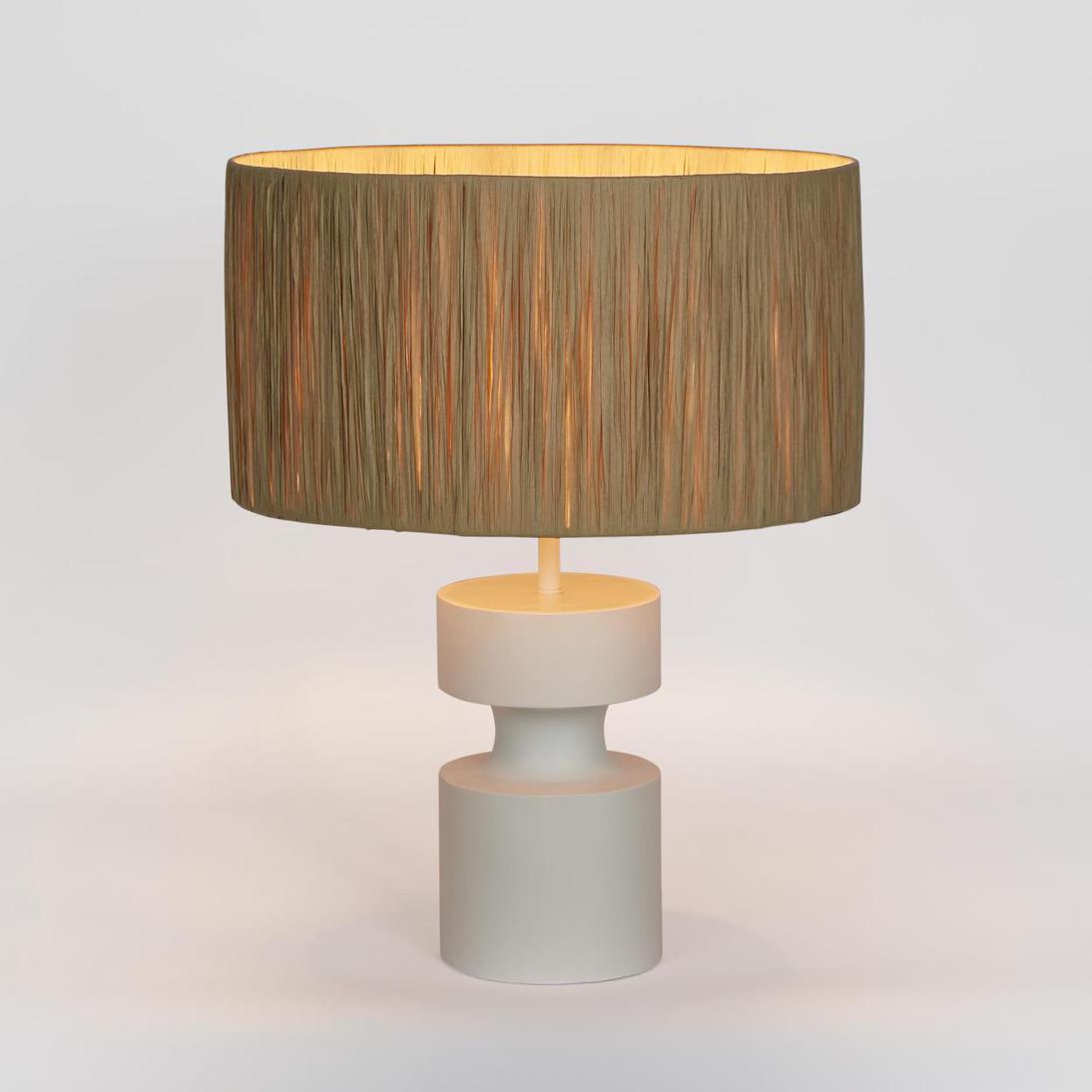 MRD Home MARNI Table Lamp Small White with Raffia Shade-MRD HOME-Ozlighting.com.au