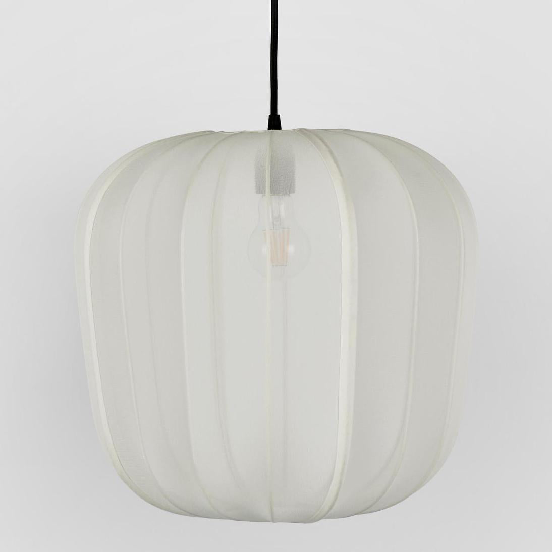 MRD Home PUMPKIN Pendant Light - Large Ivory / Black Cord-MRD HOME-Ozlighting.com.au