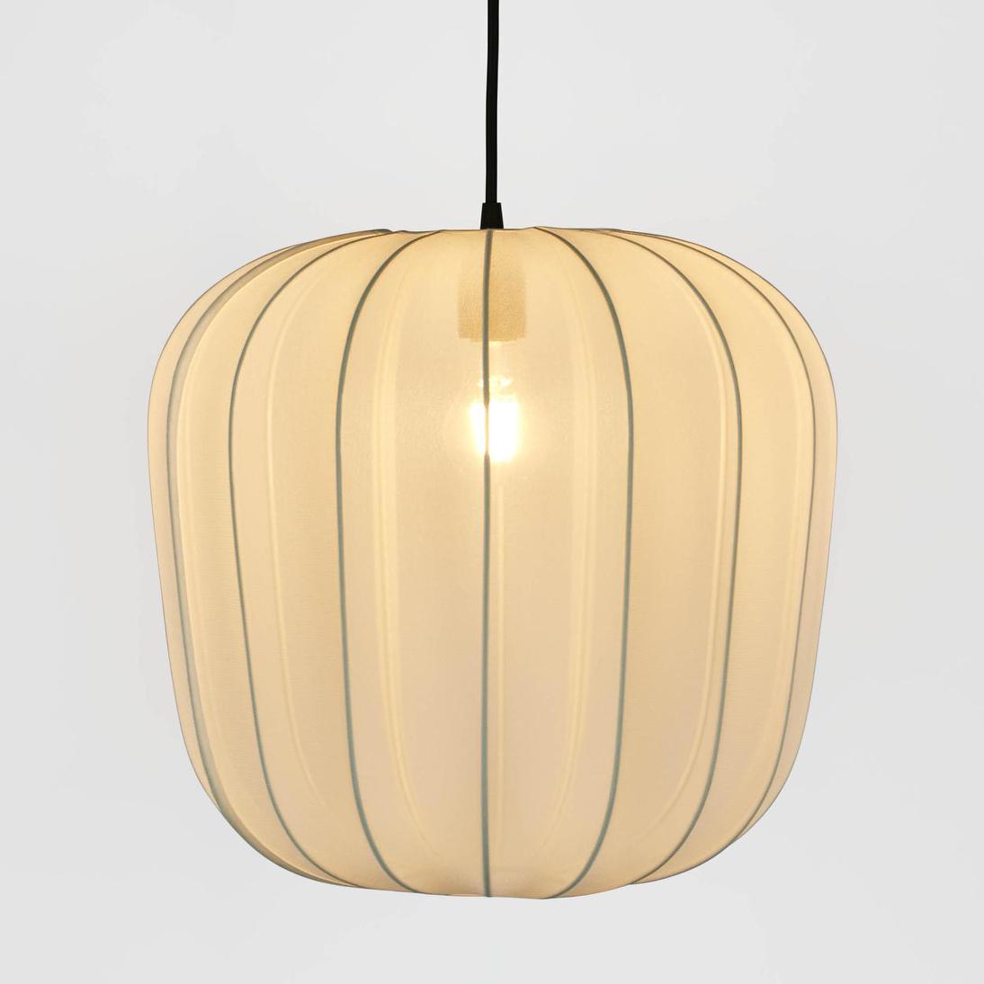 MRD Home PUMPKIN Pendant Light - Large Ivory / Black Cord-MRD HOME-Ozlighting.com.au
