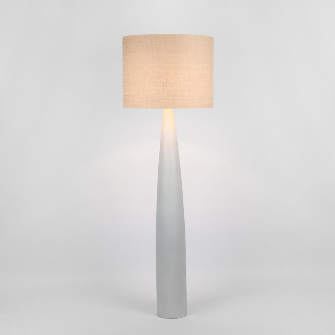 MRD Home SAMSON Floor Lamp - White / Natural Shade-MRD HOME-Ozlighting.com.au