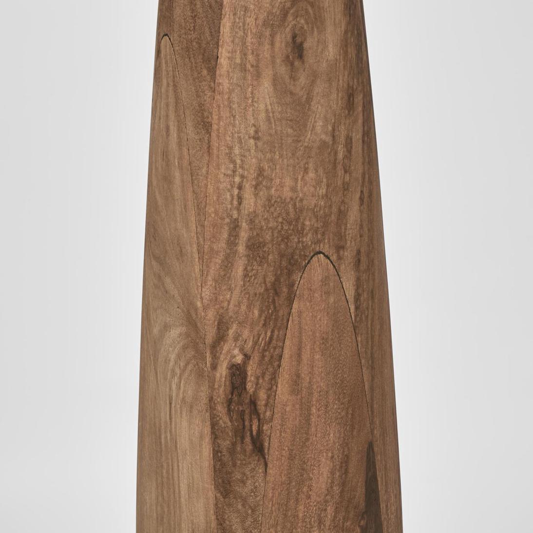 MRD Home SAMSON Wood Floor Lamp - Saddle / Natural Shade-MRD HOME-Ozlighting.com.au