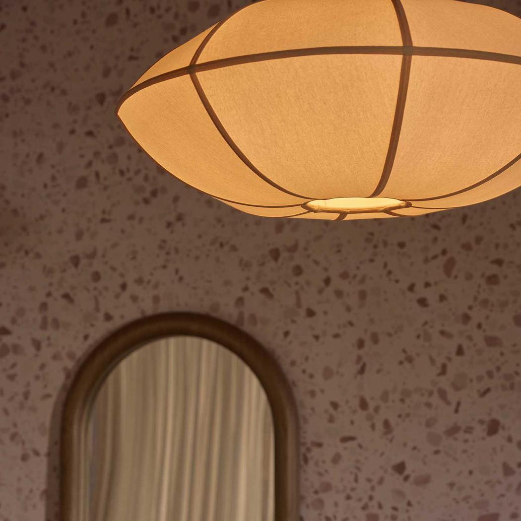 MRD Home SAUCER Pendant Light - Large White / Natural-MRD HOME-Ozlighting.com.au
