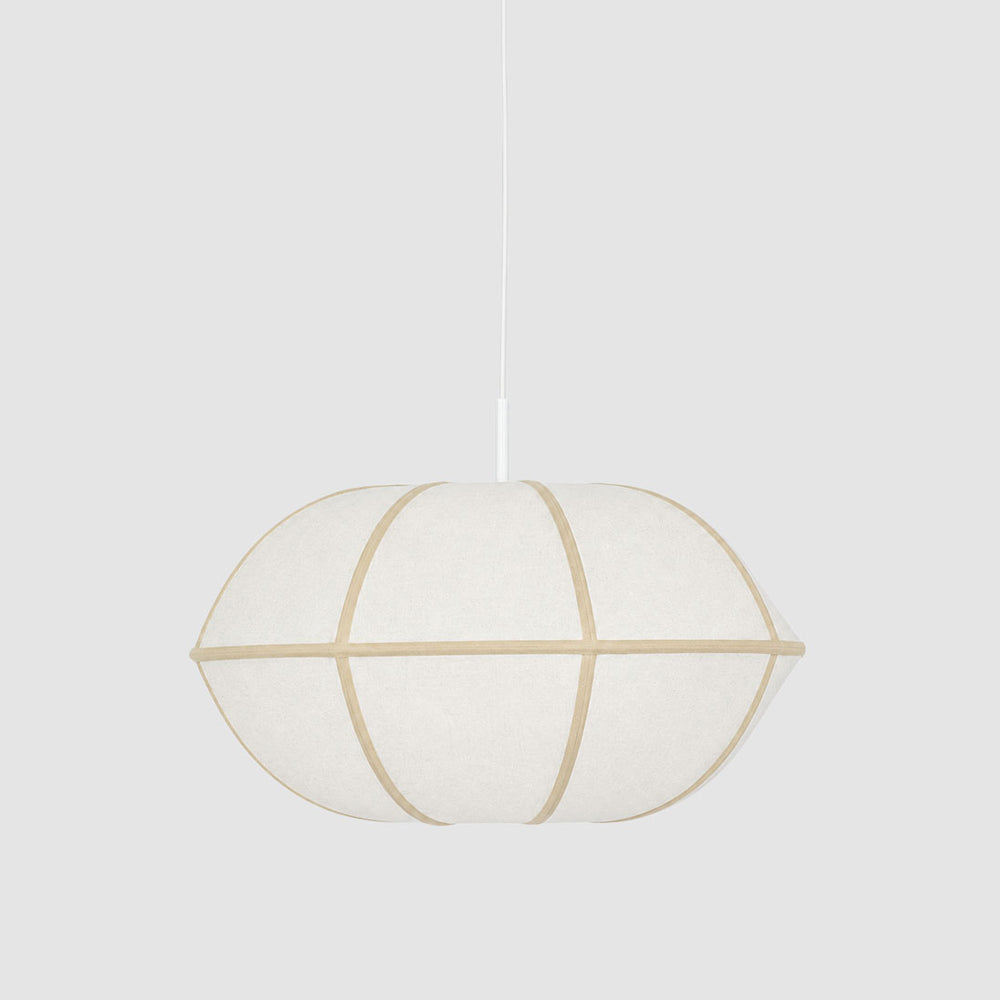 MRD Home SAUCER Pendant Light - Small White / Natural-MRD HOME-Ozlighting.com.au