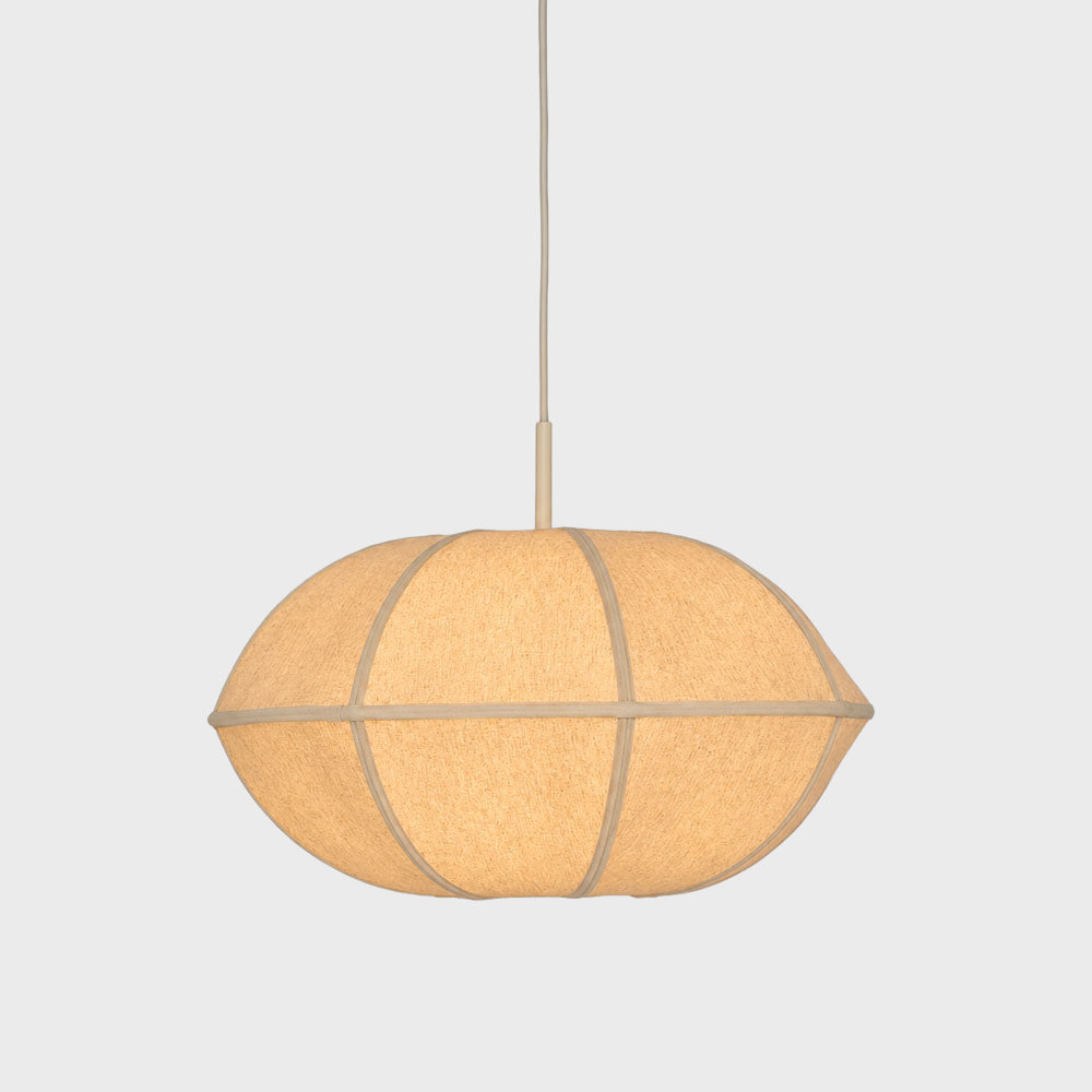 MRD Home SAUCER Pendant Light - Small White / Natural-MRD HOME-Ozlighting.com.au