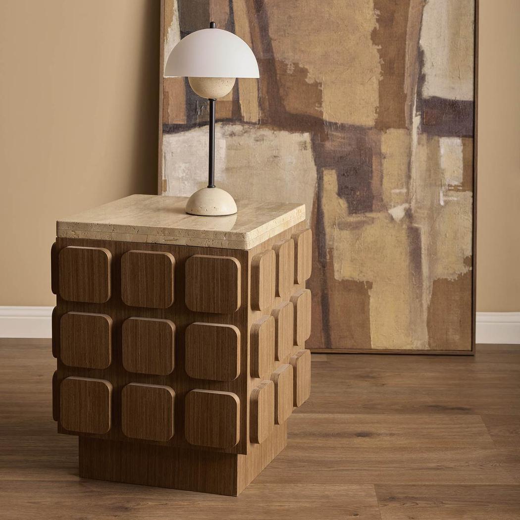 MRD Home TONDO Travertine Table Lamp-MRD HOME-Ozlighting.com.au