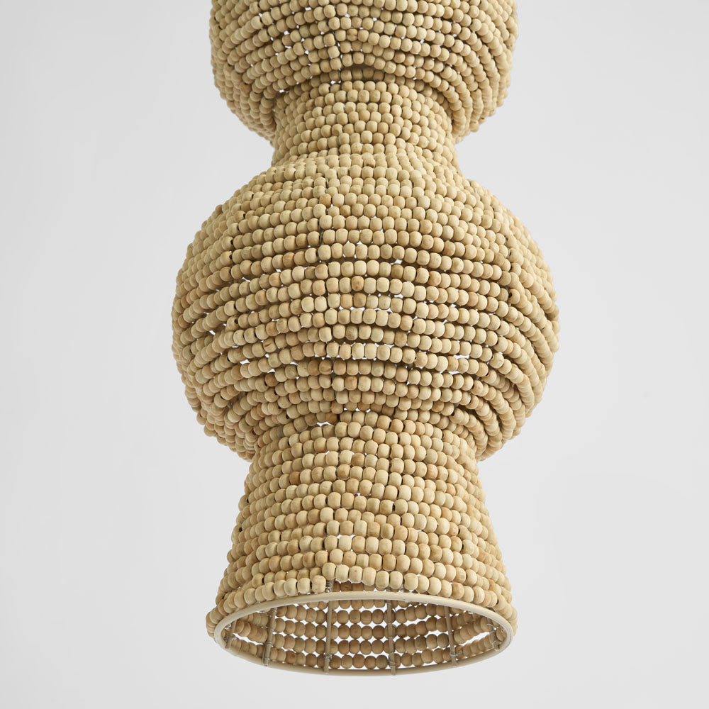 MRD Home TOTEM 1 Wooden Bead Pendant Light-MRD HOME-Ozlighting.com.au