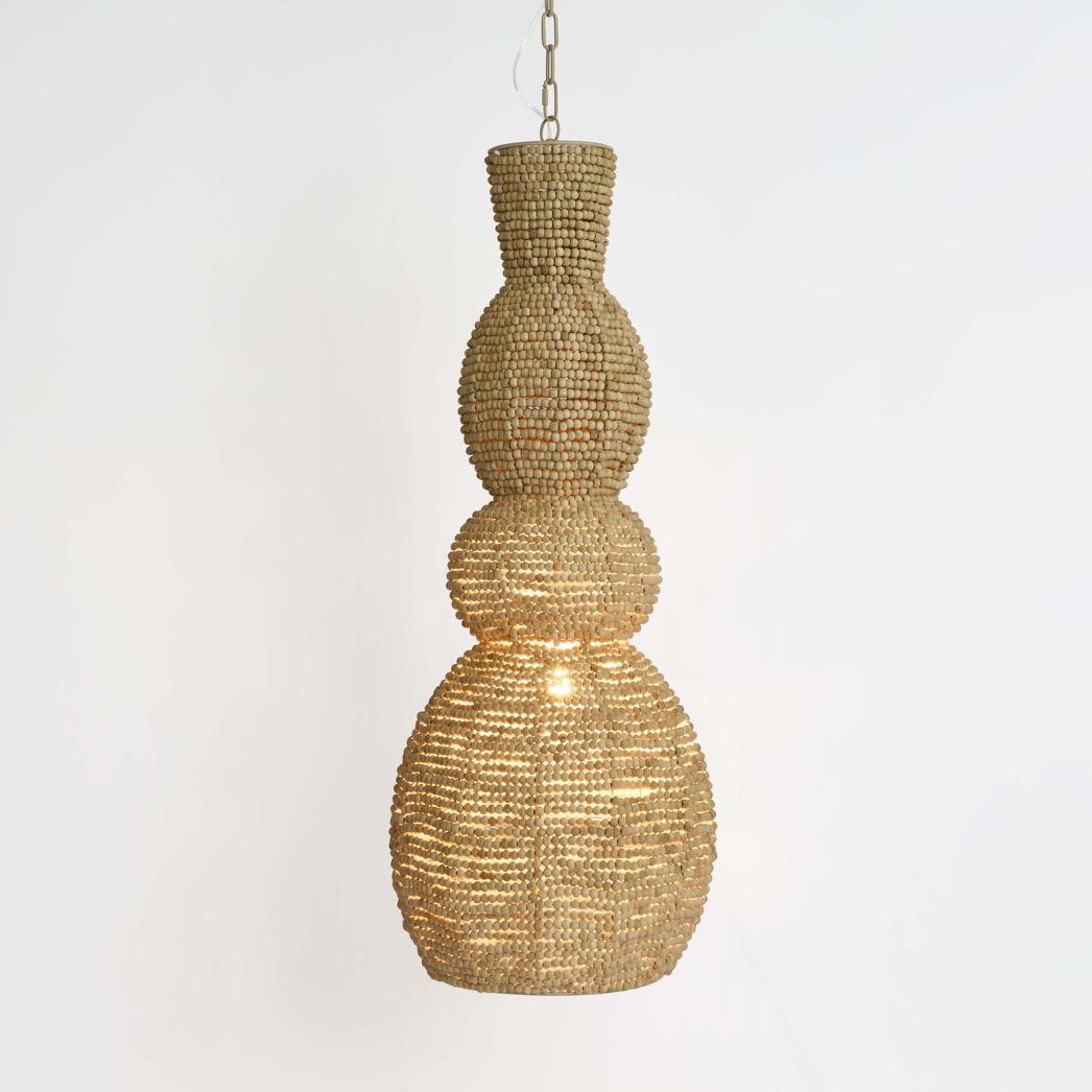 MRD Home TOTEM 2 Wooden Bead Pendant Light-MRD HOME-Ozlighting.com.au