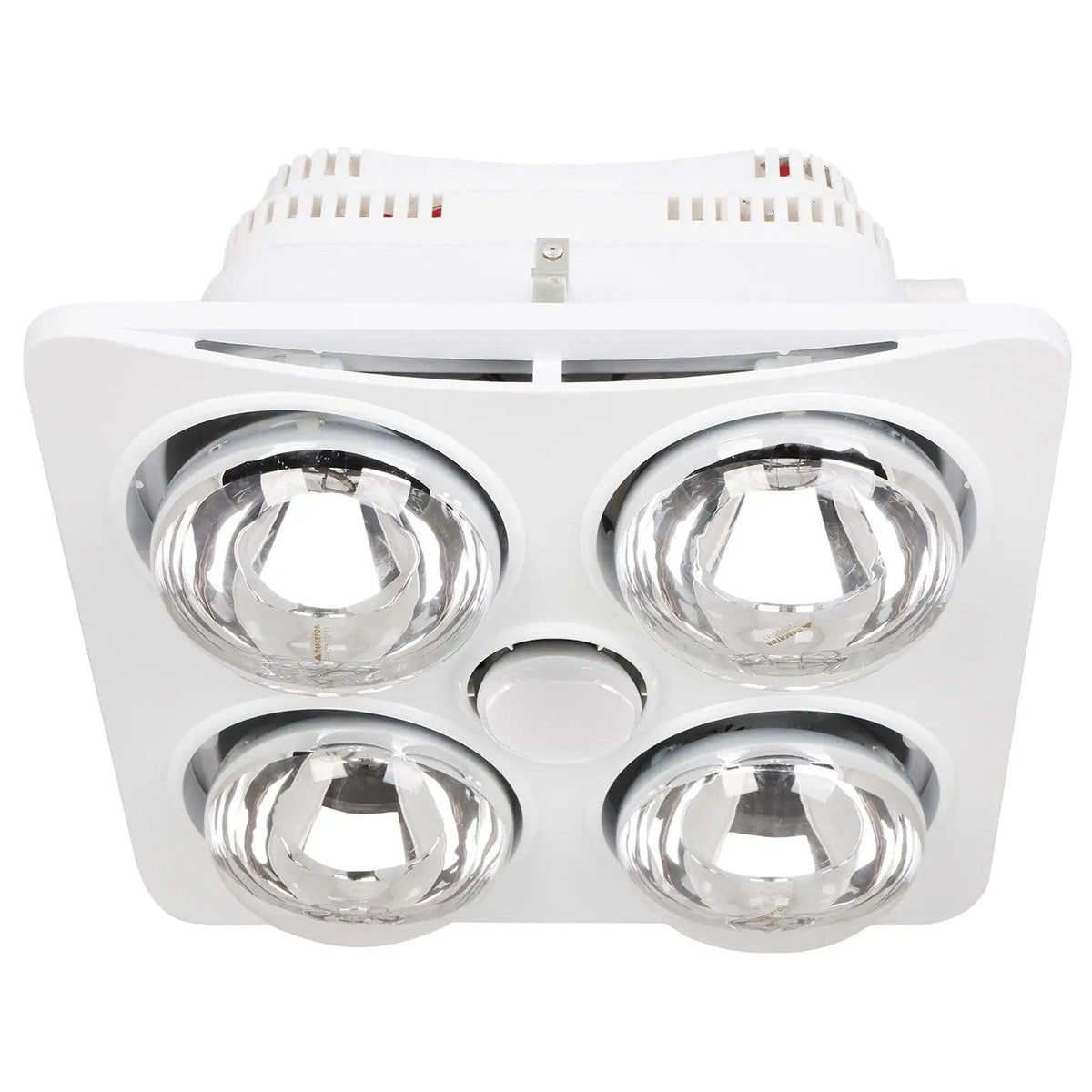 Mercator Ardene Quattro 3-in-1 Bathroom Heater - Exhaust Fan and LED Light, White-Mercator-Ozlighting.com.au