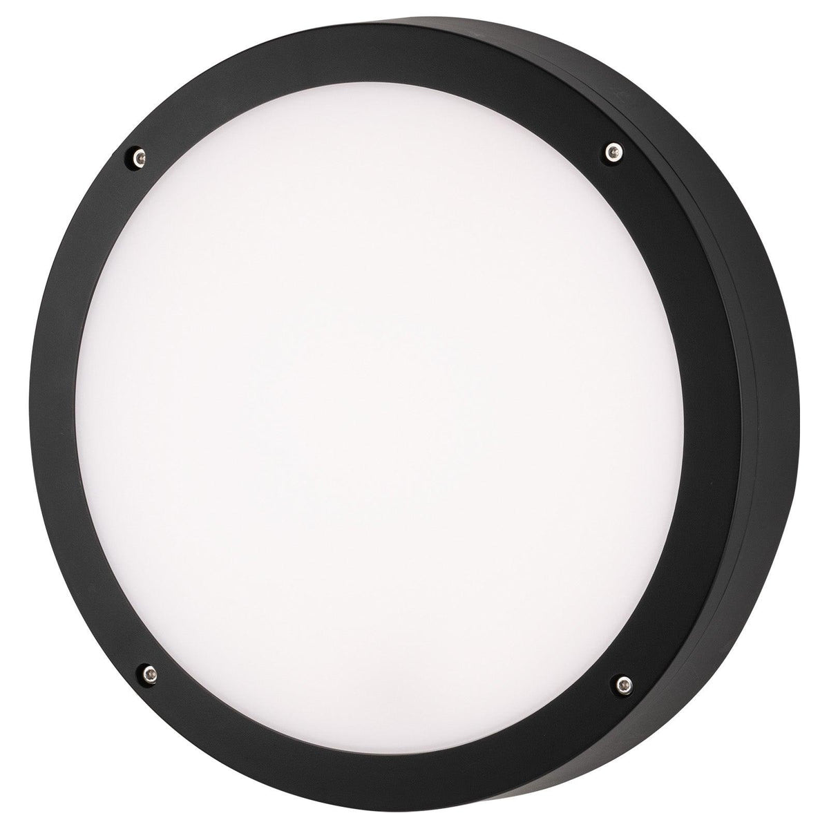 Mercator Zion II LED Outdoor Wall Light - 12W Bulkhead CCT, Black-Mercator-Ozlighting.com.au