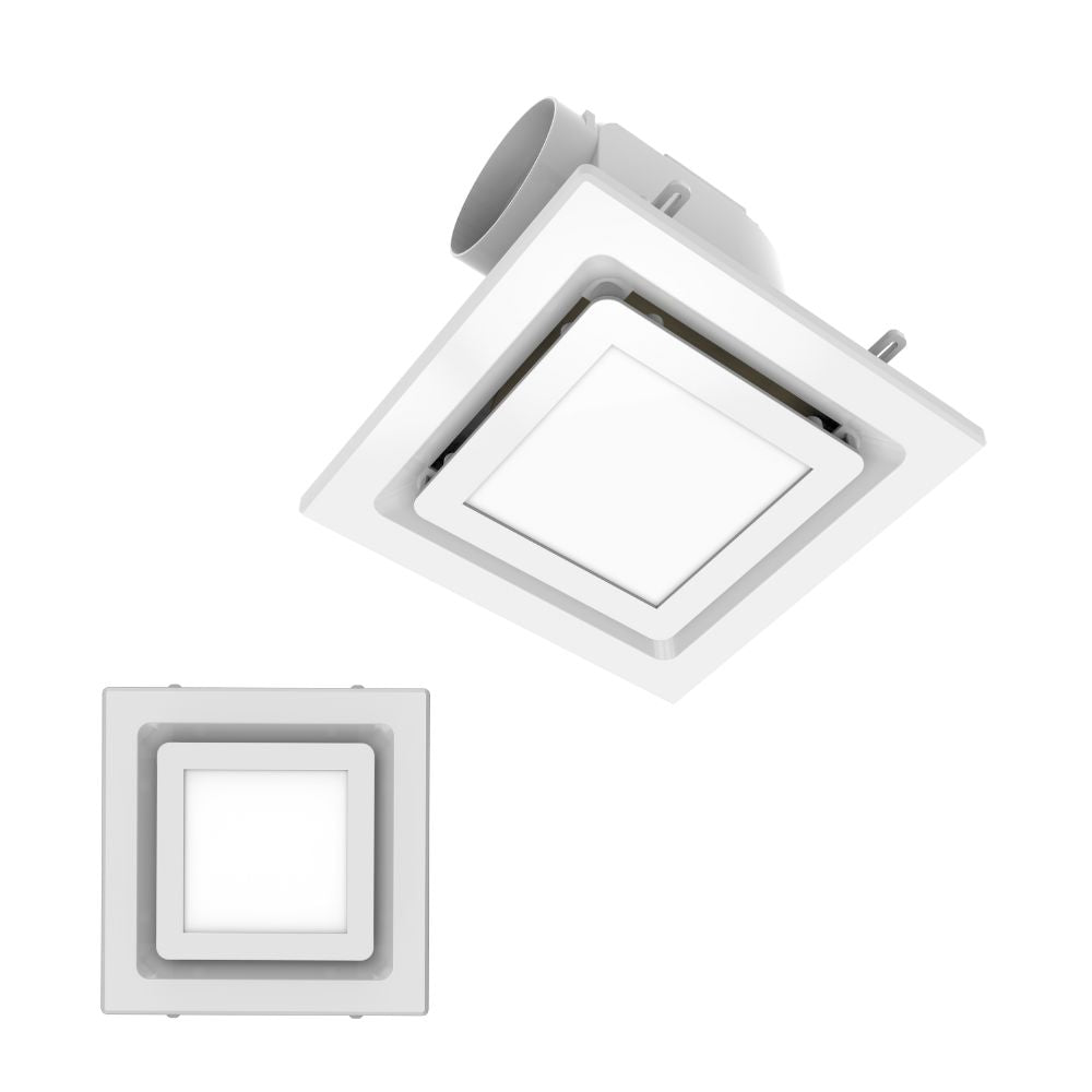 Modura ALLAIR CLASSIC LED Ceiling Exhaust Fan - 250mm Square, LED Light-Modura-Ozlighting.com.au