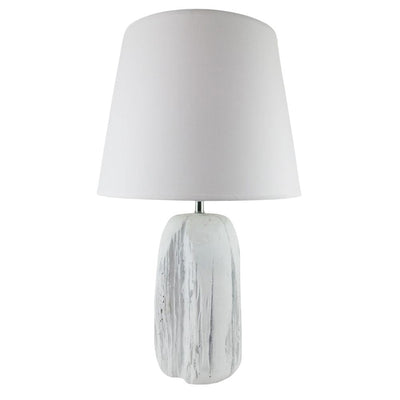 NF Living IDA - Wood Stump Design Glazed Ceramic Table Lamp-NF Living-Ozlighting.com.au