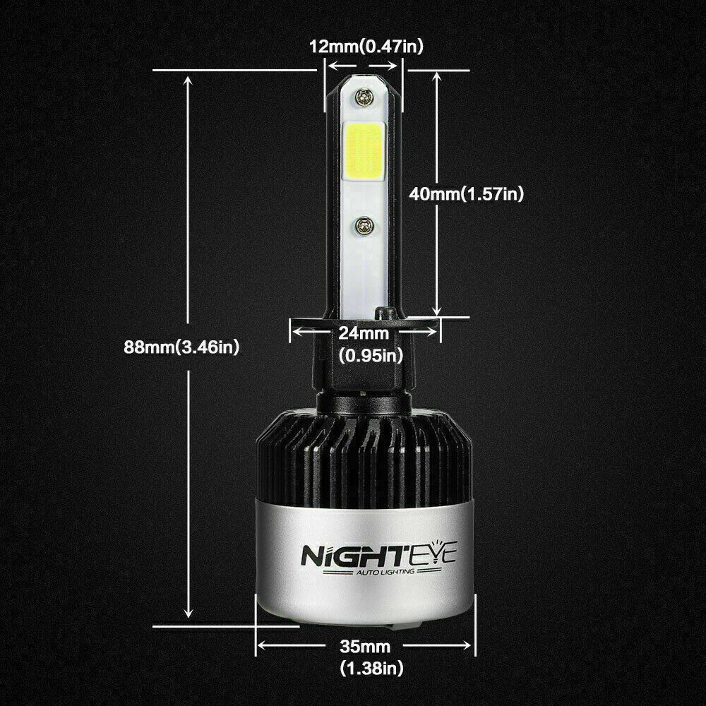 Nighteye H1 LED Headlight Bulbs 36W 4500LM Set of 2-Ozlighting-Ozlighting.com.au