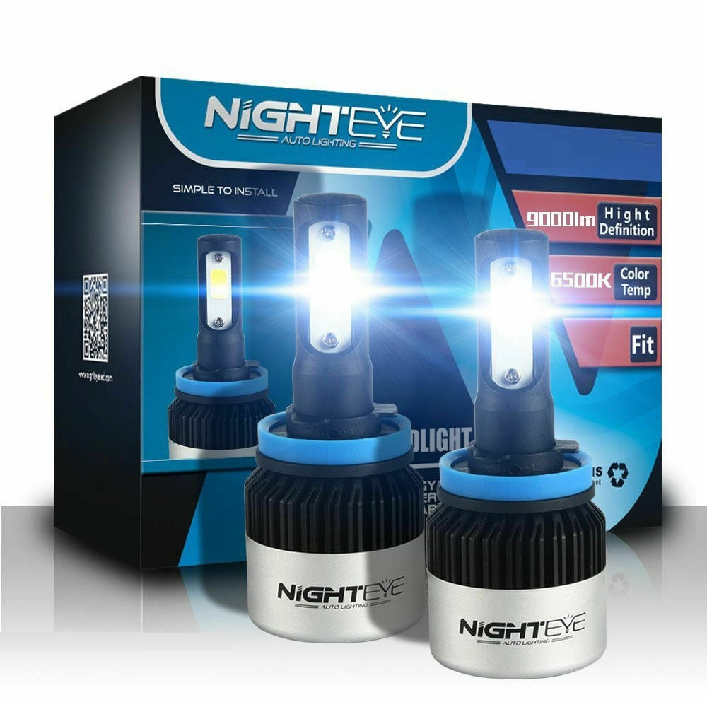 Nighteye H8 H9 H11 LED Hi/Lo Headlight Bulbs 36W 4500LM Set of 2-Ozlighting-Ozlighting.com.au