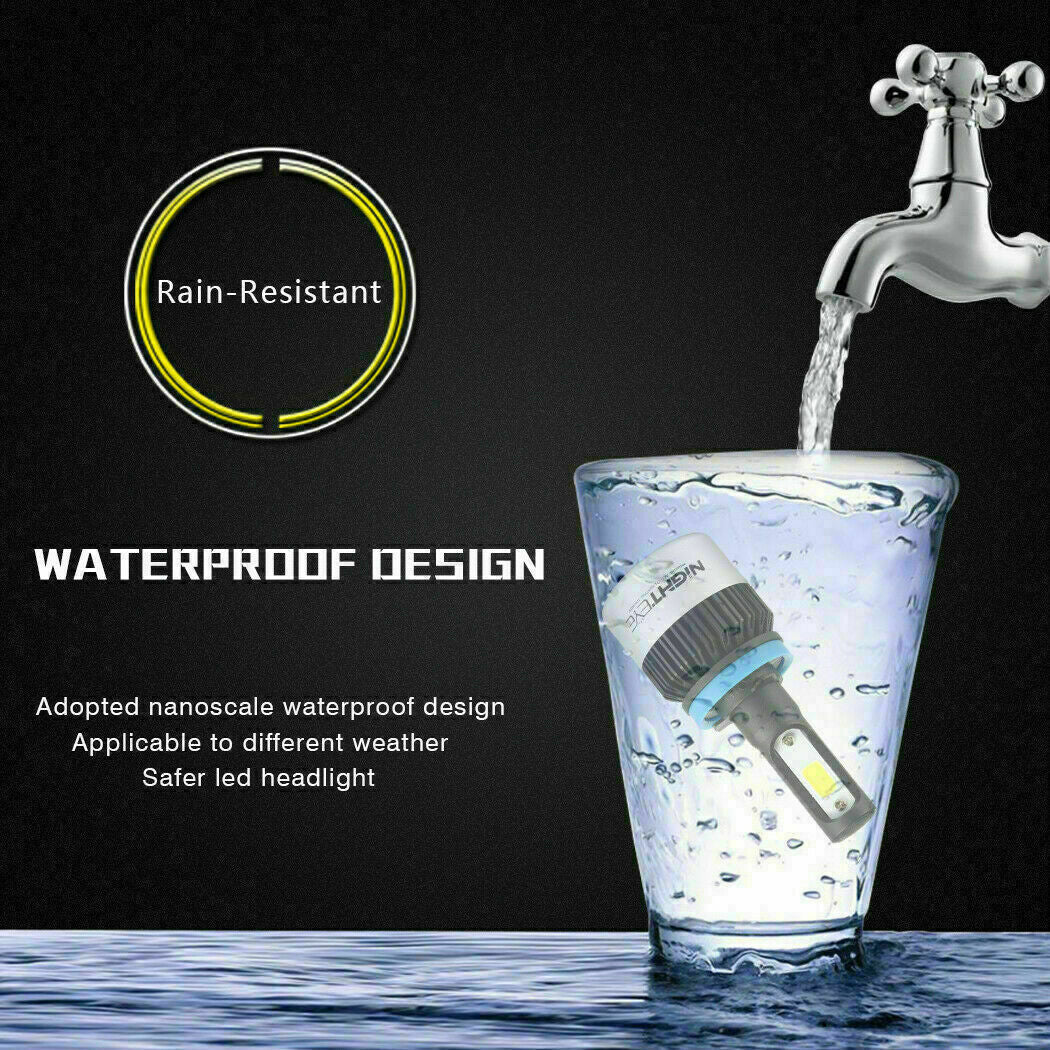 Nighteye H8 H9 H11 LED Hi/Lo Headlight Bulbs 36W 4500LM Set of 2-Ozlighting-Ozlighting.com.au