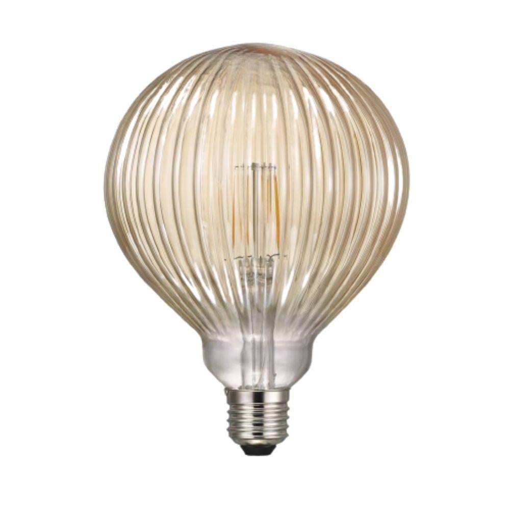 Nordlux AVRA-LS-G125 LED Globe - 1.5W G125 Spherical Decorative Filament Line Stripes, 2200K, E27-Nordlux-Ozlighting.com.au