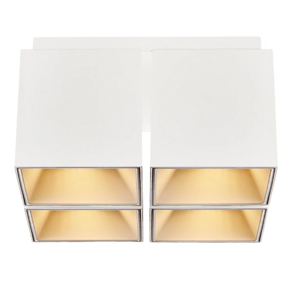 Nordlux ETHAN - 4-Spot Square Aluminium Surface-Mounted Downlight-Nordlux-Ozlighting.com.au