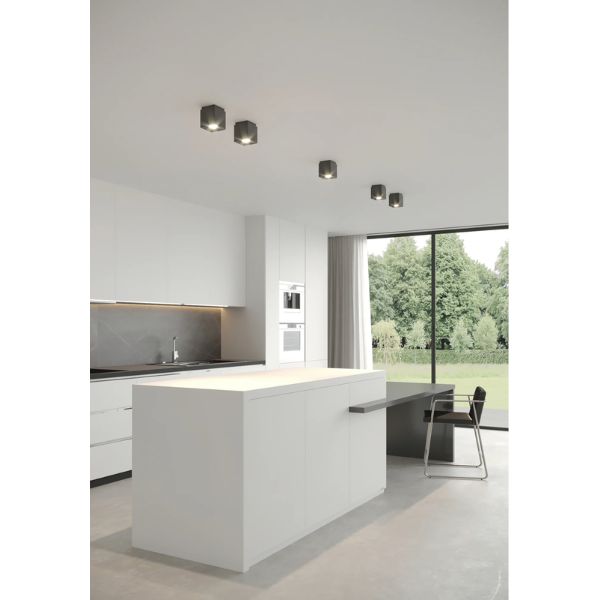 Nordlux ETHAN Downlight - 1-Spot Square Aluminium Surface-Mounted-Nordlux-Ozlighting.com.au
