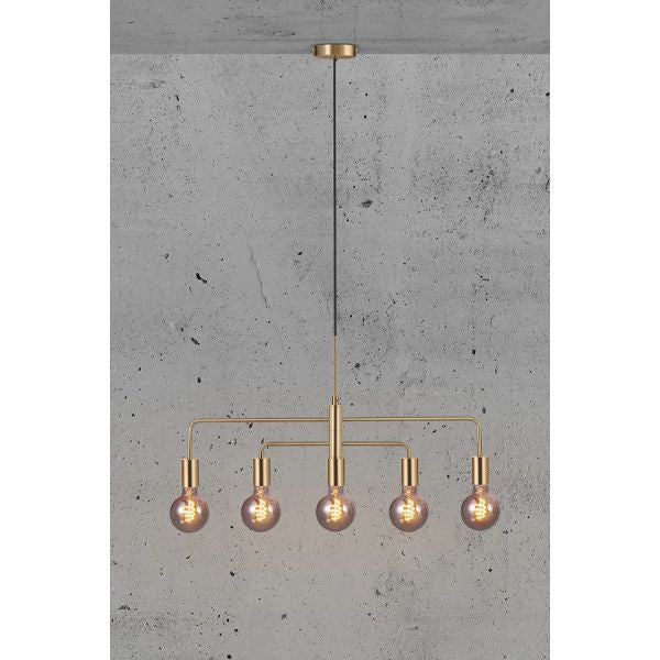 Nordlux GLOOM - 5 Light Minimalist Industrial Metal Pendant-Nordlux-Ozlighting.com.au
