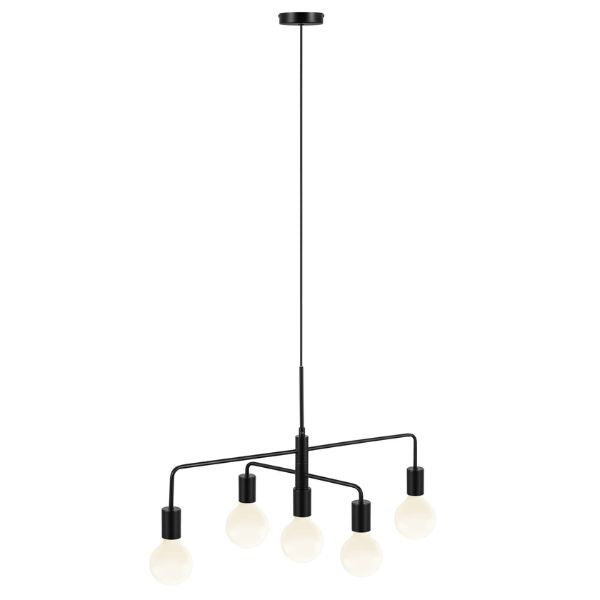 Nordlux GLOOM - 5 Light Minimalist Industrial Metal Pendant-Nordlux-Ozlighting.com.au