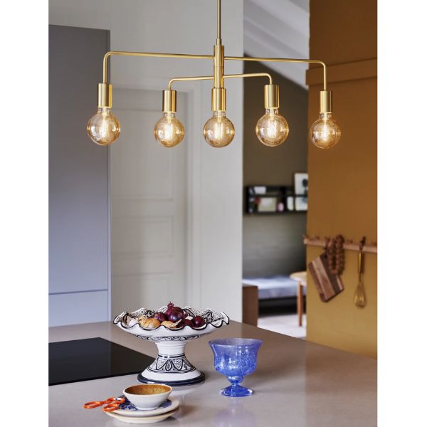 Nordlux GLOOM - 5 Light Minimalist Industrial Metal Pendant-Nordlux-Ozlighting.com.au