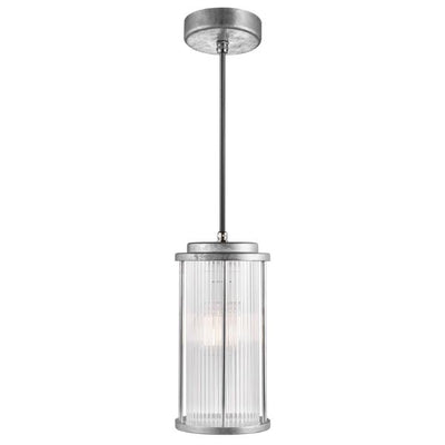 Nordlux LINTON - 1 Light Ribbed Lantern-Style Metal Outdoor Pendant IP54-Nordlux-Ozlighting.com.au