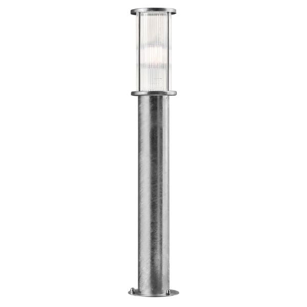 Nordlux LINTON - Ribbed Lantern-Style Metal Outdoor Bollard IP54-Nordlux-Ozlighting.com.au