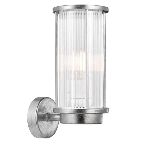 Nordlux LINTON - Ribbed Lantern-Style Metal Outdoor Wall Light IP54-Nordlux-Ozlighting.com.au