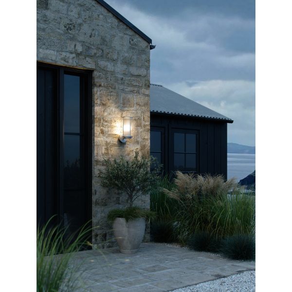 Nordlux LINTON - Ribbed Lantern-Style Metal Outdoor Wall Light IP54-Nordlux-Ozlighting.com.au