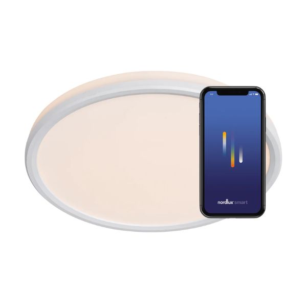 Nordlux LIVA Smart Ceiling Light - RGB Colour-Adjustable, IP54-Nordlux-Ozlighting.com.au