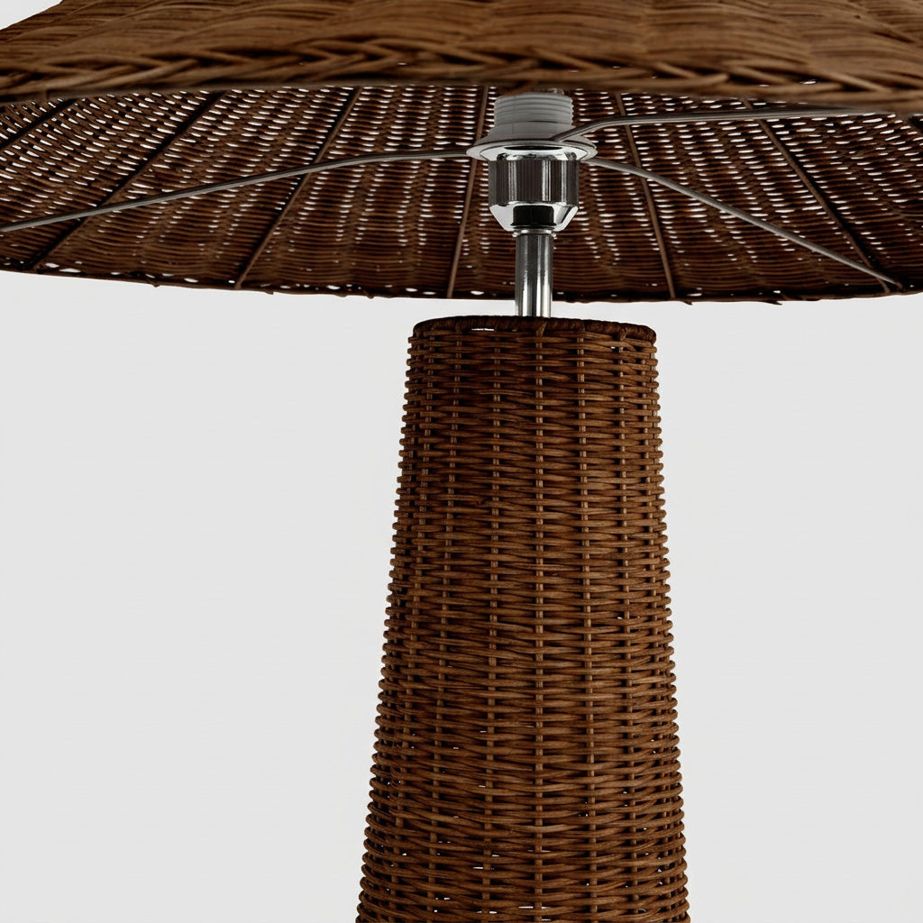OneWorld Collection APEX Rattan Floor Lamp Base Only-ONEWORLD COLLECTION-Ozlighting.com.au