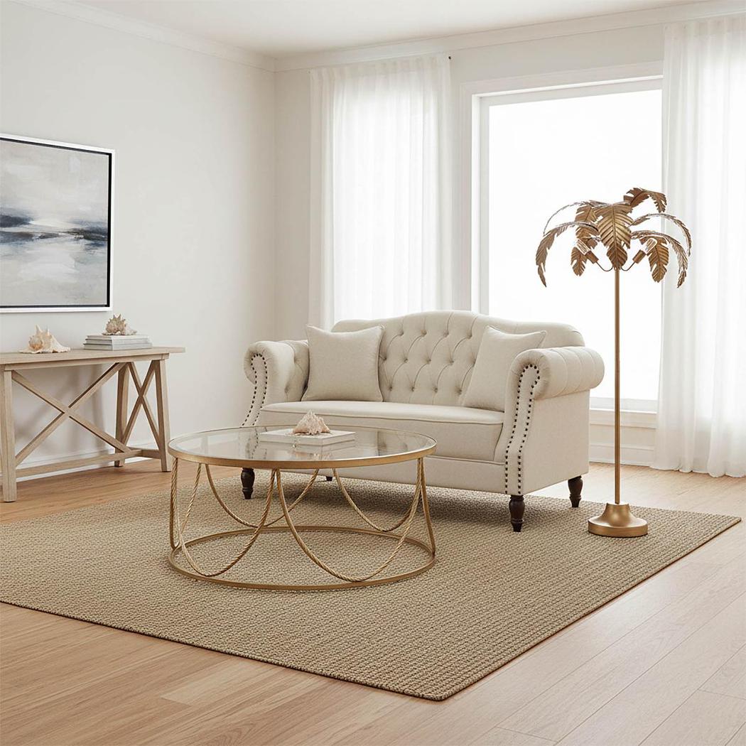 OneWorld Collection AZALEA Floor Lamp Gold-ONEWORLD COLLECTION-Ozlighting.com.au