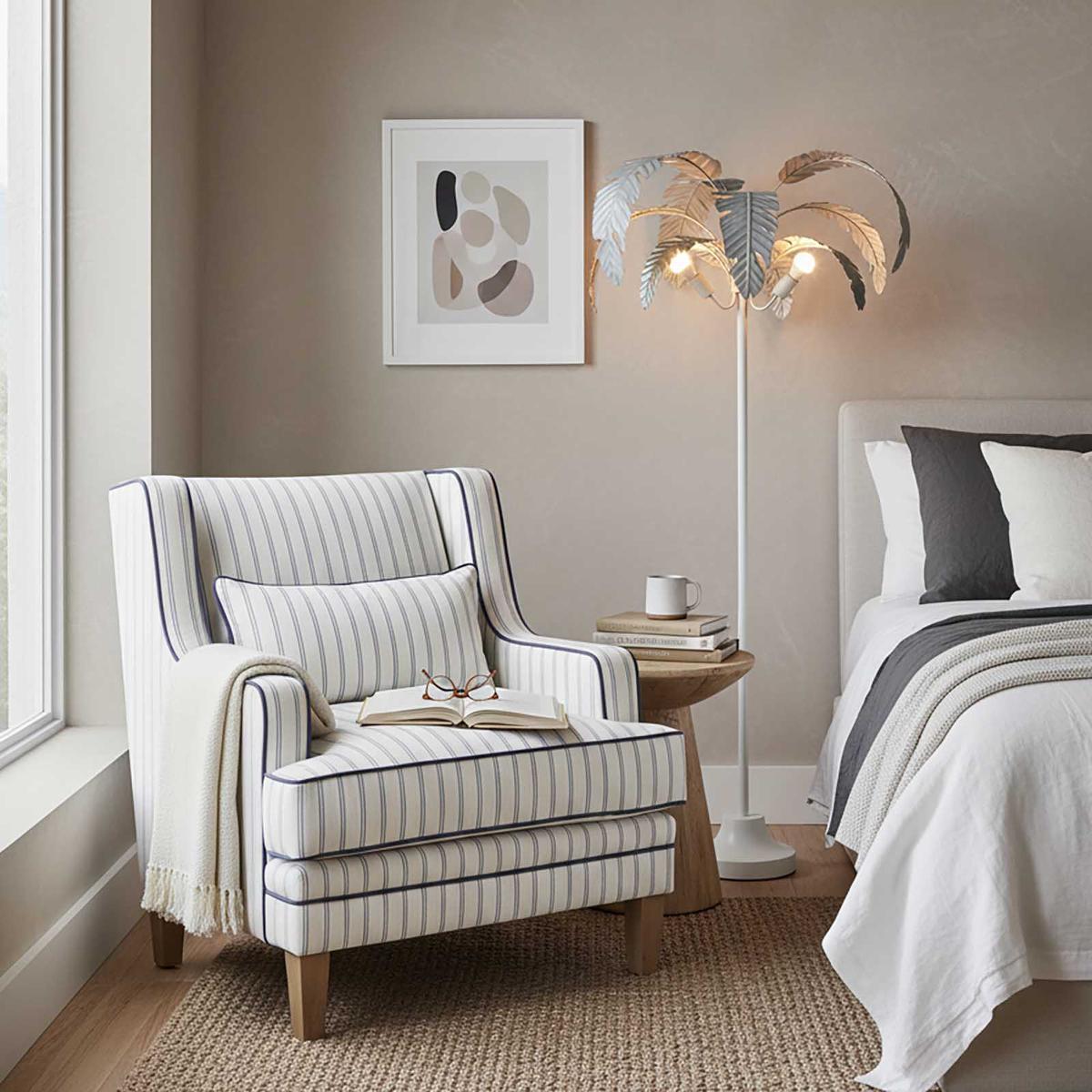 OneWorld Collection AZALEA Floor Lamp in White-ONEWORLD COLLECTION-Ozlighting.com.au