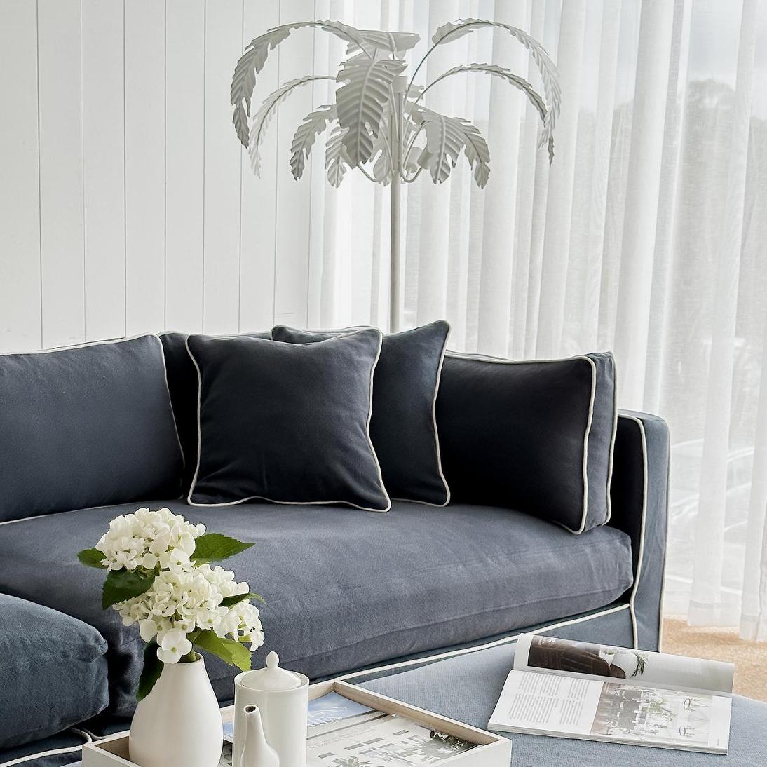 OneWorld Collection AZALEA Floor Lamp in White-ONEWORLD COLLECTION-Ozlighting.com.au