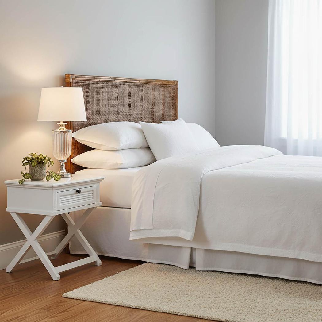 OneWorld Collection BELLEVUE Glass Table Lamp - Nickel / White Linen Shade-ONEWORLD COLLECTION-Ozlighting.com.au