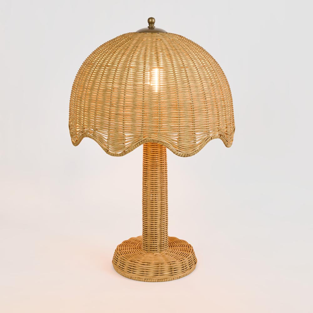 OneWorld Collection BROLLEY Rattan Table Lamp-ONEWORLD COLLECTION-Ozlighting.com.au