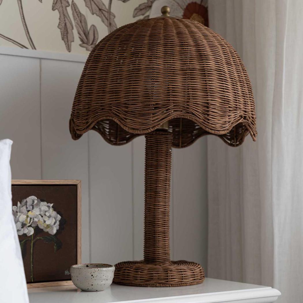 OneWorld Collection BROLLEY Rattan Table Lamp-ONEWORLD COLLECTION-Ozlighting.com.au