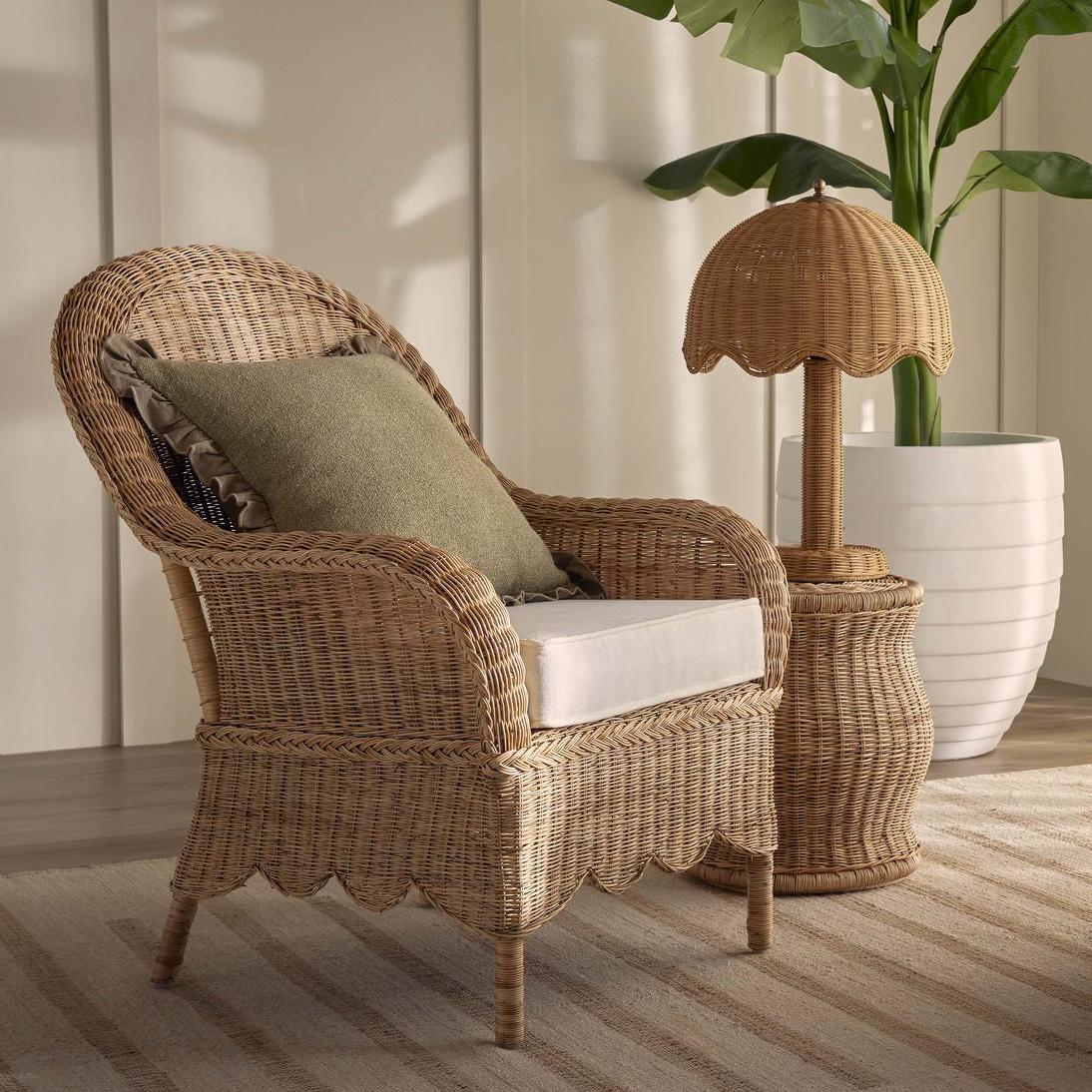 OneWorld Collection BROLLEY Rattan Table Lamp-ONEWORLD COLLECTION-Ozlighting.com.au